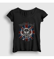 Presmono Kadın Siyah United Kingdom Motörhead T-Shirt 69488tt