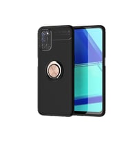 Oppo Reno A92 Uyumlu Kılıf Zore Ravel Silikon Kapak (Siyah-Rose Gold)