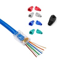 100 Adet Yeni Nesil EZ RJ45 Jack Konnektör + 100 Adet RJ45 Cover