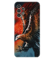 Samsung Galaxy M14 Kılıf Silikon Desen Özel Seri Kartal Uçarken 1718
