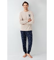 Arnetta Erkek Amazing %100 Pamuk 4 Mevsim Baba-Oğul Uzun Kollu Pijama Takım