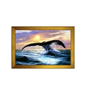 Manzara Temalı Kanvas Tablo 50 x 70 cm Gold Çerçeve
