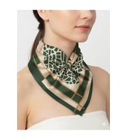 Tarzını Seç Yeşil Mozaik Zincir Fular / Bandana / Aksesuar 48x48 cm