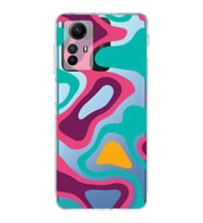 PrintiFy Xiaomi Redmi Note 12S Uyumlu Kamera Korumalı Renkli Desen Tasarımlı Şeffaf Kılıf