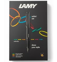 Lamy Safari Multicolor Siyah Dolma Kalem Seti 0B2 M Uç