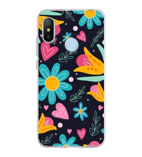 PrintiFy Xiaomi Mi A2 Lite ile Uyumlu Retro Color 1  Kamera Korumalı Şeffaf  Kılıf