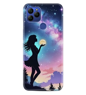 GM 21 Kılıf HD Resim Baskılı Woman in Moon StKd -005
