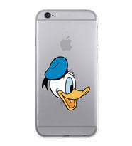 Apple iPhone 6 Uyumlu Kamera Korumalı Tıpalı Kapak Donald Duck TasarımlıŞeffaf Kılıf