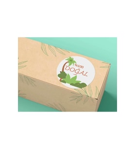 Hand Made El Yapımı Yüzde Yüz Doğal Etiketi Mat Sticker 4 Cm (40 ADET)