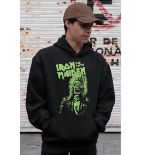 Iron Maiden Rock Metal Baskılı Unisex Oversize Müzik Grubu Hoodie