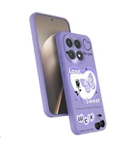 Coverzone Xiaomi M?15T ?le Uyumlu Y�ksek Kalite �zel Tasar?m Kadife ?� Y�zey Silikon Lansman Telefon K?l?f? Lila-Sweet