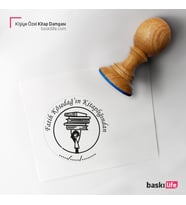 Kişiye Özel Kitap Damgası Kitap Mührü Kaşe Kitap Mühür Özel Damga 130