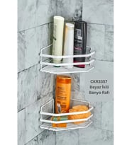 Cooker CKR3357 Beyaz İkili Banyo Rafı