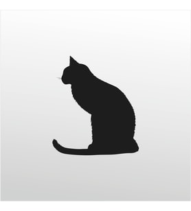 Folyo Sticker  Kedi 20cm uzunluk (Karışık)