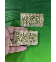 2 ADET ÜTÜ İLE YAPIŞAN NEW YAZI HASIR ARMA SET DİKİŞ APLİKE 7X3 CM