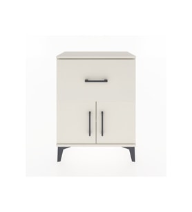 Arges Komodin Tek Raflı Tek Çekmeceli 2 Kapaklı 60x30x80 Aytaşı-Aytaşı