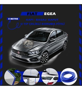 Fiat Egea Oto Araç Kapı Koruma Fitili 5metre Parlak Mavi Renk