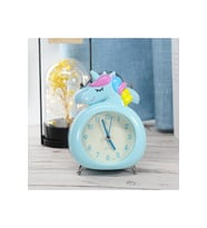Alarmlı Unicorn Masa Saati, Mavi, 14x12,