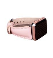 Apple Watch Uyumlu Deri Kordon 42-44-45mm Slim NU2 (Pembe)
