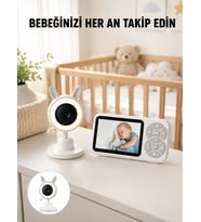 Bebek Kamerası Karşılıklı Konuşma RGB Işık Gece Görüşü ve Sıcaklık Alarmı Yeni Nesil