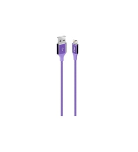 Ttec AlumiCable Extra Strong UsbA to Lightning Hızlı Data ve Fast Şarj Kablosu 120cm Mor 2DK16M