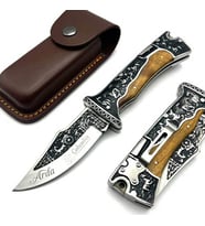 Kişiye Özel İsimli Columbia A3189-C 23 CM İsim Baskılı Columbia Baba Çakı Fayton (Çok Renkli)