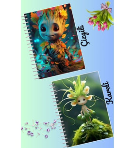 Büyülü tasarımlar defter seti 2 adet A4 boyutu 21*30 çizgili + kareli 60 syf