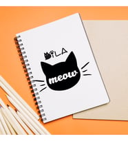 Meow Kedi Tasarımlı Kişiye Özel Defter