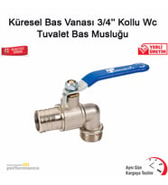 Küresel Bas Vanası 3/4'''' Kollu Wc Tuvalet Bas Musluğu
