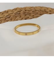 Anti Alerjik Cartier Altın Renk Paslanmaz Çelik Kelepçe Bileklik Kadın Hediyelik Bileklik Kız Bayan Hanım Eşe Hediye