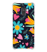 PrintiFy Samsung Galaxy A8 Plus 2018 Retro Color 1 Baskılı Şeffaf Köşe Korumalı Antişok Kılıf