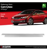 Honda Civic Krom Cam Çıtası 4 Prç 2012-2016
