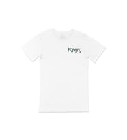 Hungry Cep Logo Tasarımlı Beyaz Tişört