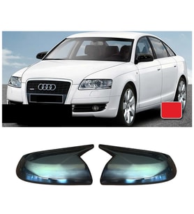Audi A6 C6 Batman Yarasa Ayna Kapağı Piona Black  2004 2005 2006 2007 2008