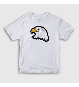 Presmono Unisex Çocuk Beyaz Eagle Kartal T-Shirt 314068tt (Beyaz)