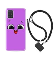 Samsung a71 A72 A73 A7 A9 2018 C7 C9 Kılıf Boyun Askılı Silikon Purple Sweety 1717