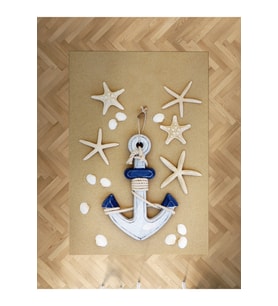 MEKTA HOME BEBEK VE ÇOCUK ODASI Kahverengi Çapa Desenli Halı
