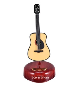 Müzik Kutusu Gitar Kurmalı Müzik Kutusu Dekoratik Müzik Kutusu