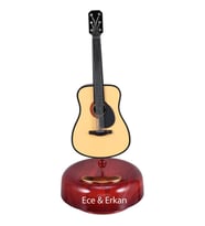 Müzik Kutusu Gitar Kurmalı Müzik Kutusu Dekoratik Müzik Kutusu