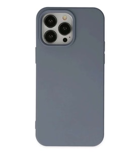 iPhone 14 Pro Kılıf Nano içi Kadife Silikon - Gri