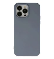iPhone 14 Pro Kılıf Nano içi Kadife Silikon - Gri
