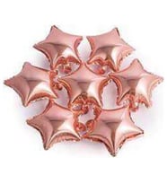 Rose Gold Yıldız Folyo Balon 25 x 28 cm 6 Adet