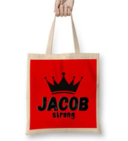 Jacob Name personalized Custom Vintage Retro Rainbow Design Gift Baby-Gift For Him Bez Çanta Uzun Saplı