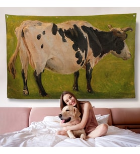 Carlo Dalgas - Siyah Beyaz Holstein İneği Duvar Örtüsü-7058