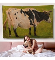 Carlo Dalgas - Siyah Beyaz Holstein İneği Duvar Örtüsü-7058