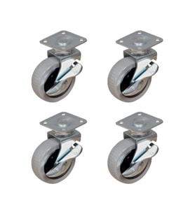 Furç Tablalı Bilyalı Teker (Frenli) - 20x50 - Gri HKS177 - 4 Adet TG-V 12346