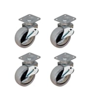 Furç Tablalı Bilyalı Teker (Frenli) - 20x50 - Gri HKS177 - 4 Adet TG-V 12346