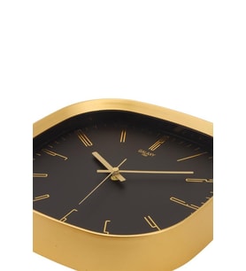 Galaxy Dekoratif Duvar Saati Gold Çerçeve Siyah Kadran Gold Rakamlı 31 Cm.