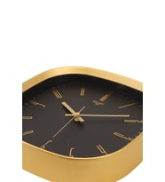 Galaxy Dekoratif Duvar Saati Gold Çerçeve Siyah Kadran Gold Rakamlı 31 Cm.