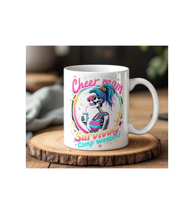 Cheer Mom Tasarımlı Beyaz Seramik Baskılı Kupa Bardak 330ml